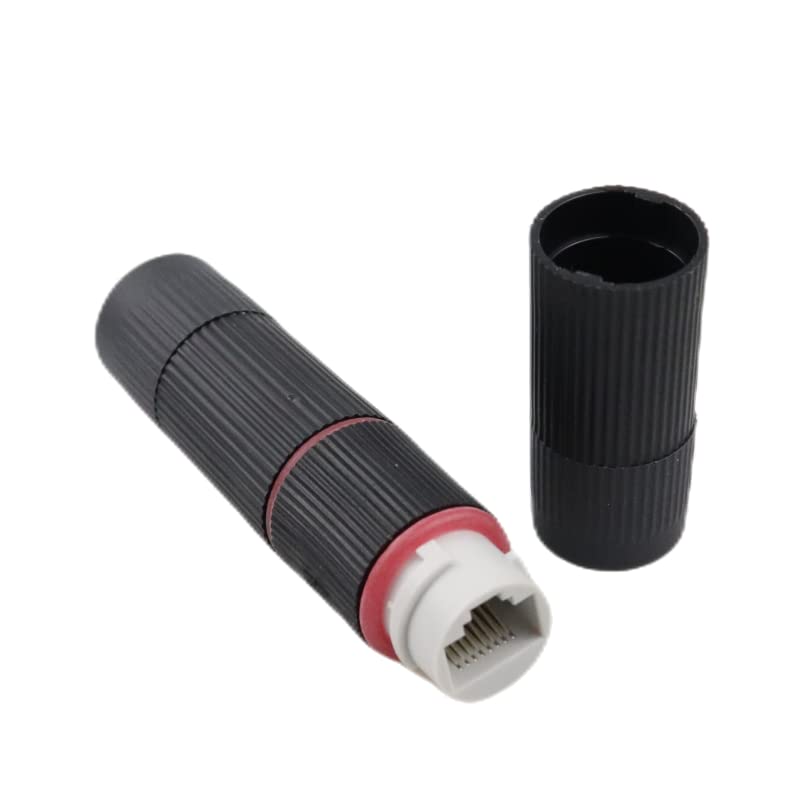 Vizgiz 2 Pack Security Camera Waterproof Rj45 Coupler Cat5 Cat6 Cat5E Cable Connector Extender Adapter For Outdoor Security Ip T