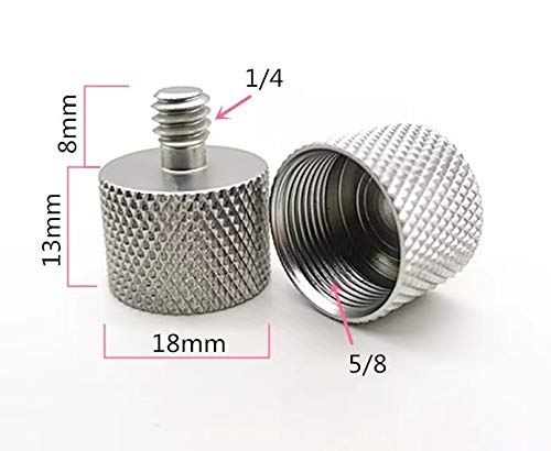 Mxtong Mic Stand Adapter 5/8 To1/4 Microphone Tripod Screw Adapter Conversion Connector Screw Adapter From Camera Monitor To Mic