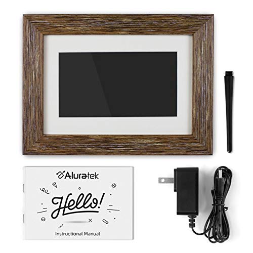 Aluratek 7 Distressed Wood Digital Photo Frame, Auto Slideshow Feature, Usb/Sd/Sdhc Supported, Built-In Clock & Calendar, Easy S