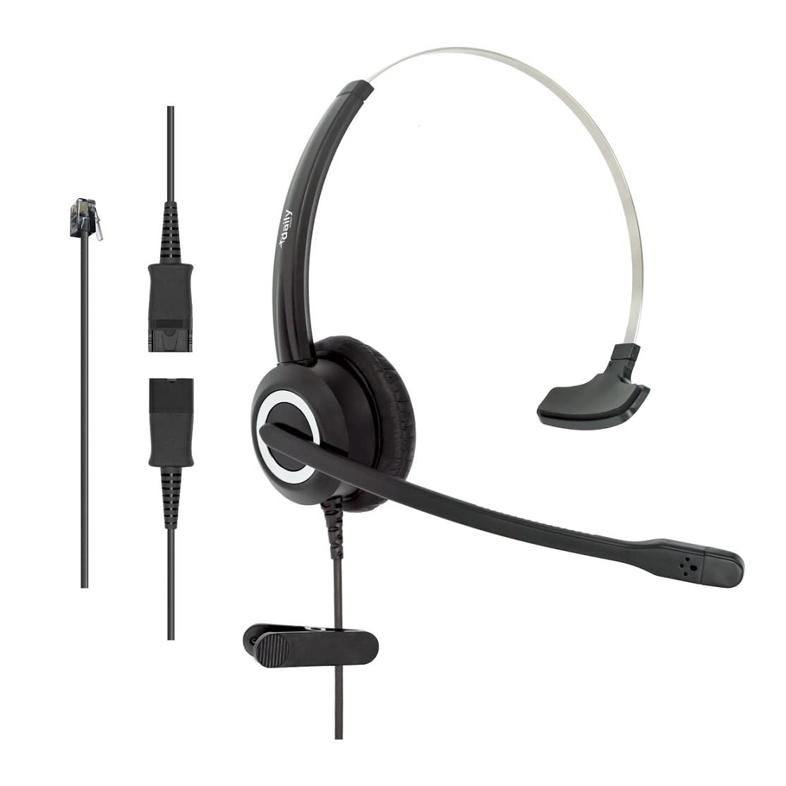 Phone Headset HD Voice Compatible Avaya Allworx AltiGen Digium IPitomy Toshiba Telephones, RJ9 & 3.5 mm Adapter Microphone Noise