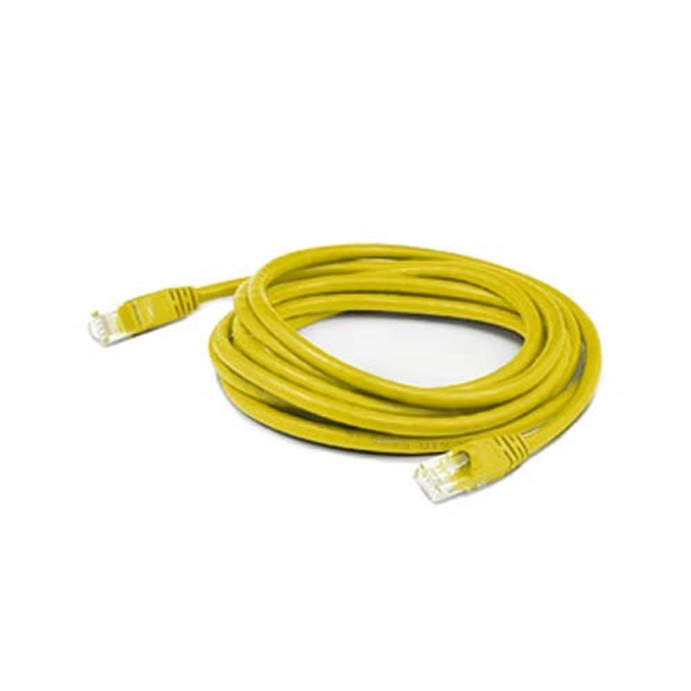 6Ft Yellow Cat 6A Shielded Pvc Ethernet Cable Snagless Easy Clear Boot Rj-45 M/M