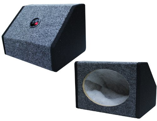 Absolute Usa 6X9Pkbg 6 X 9 Inches Angled/Wedge Box Speakers, Set Of Two (Black/Grey)