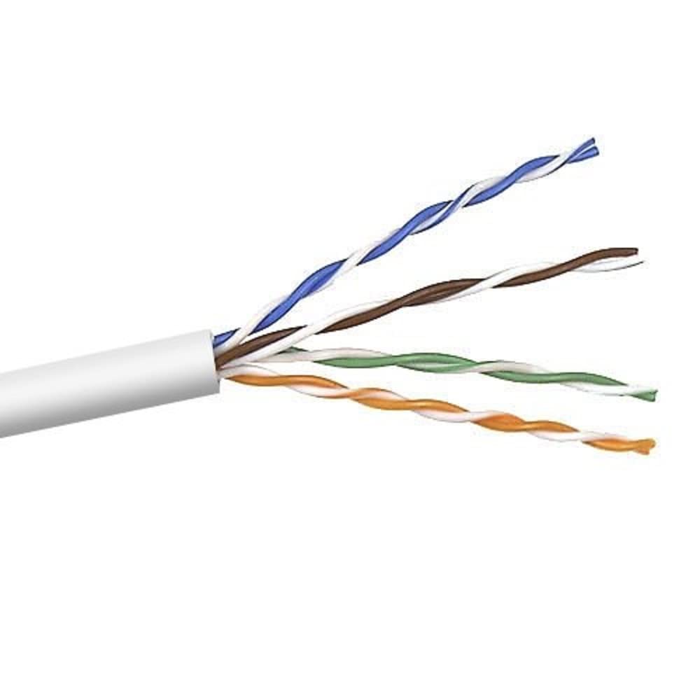 Cat5E Bulk Solid Cable 1000 Ft White
