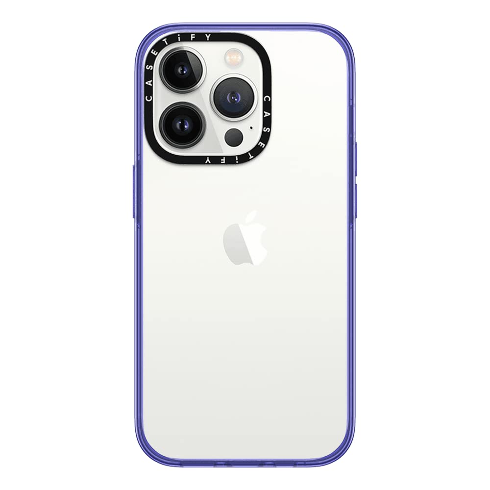 Casetify Compact Iphone 14 Pro Case [2X Military Grade Drop Tested / 4Ft Drop Protection]   Clear Purple