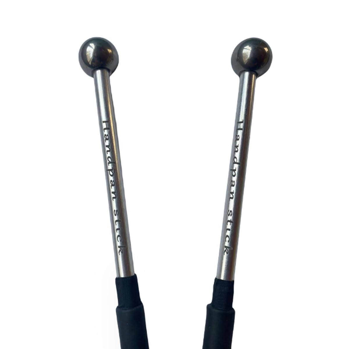 Tuoren 1 Pair Tongue Drum Mallets Metal Steel Head Drum Sticks With Rubber Handle Ethereal Drumstick Percussion Sticks Hammer Fo