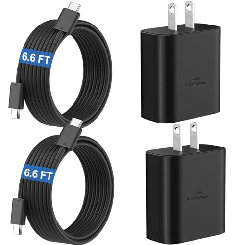 45W Super Fast Charger Usb C Android Phone Charger Type C Charger Fast Charging Block With 6.6Ft C Charger Cord For Samsung Galaxy S25/S25 Ultra/S25+/S24 Ultra/S24/S24+/S23/S22/S21/S20/Note20/Note 10