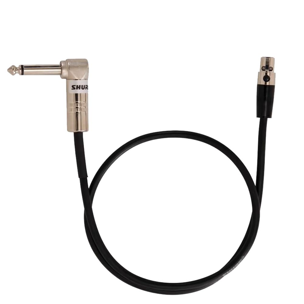Shure Wa304 2' Instrument Cable, 4 Pin Mini Connector (Ta4F) With Right Angle 1/4'' Connector