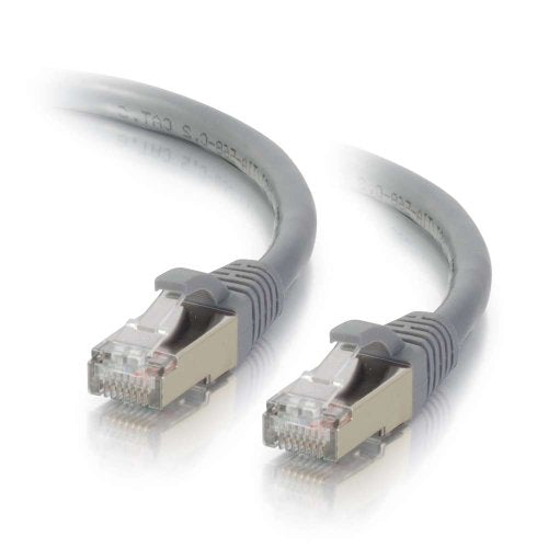 C2G 00652 Cat6A Cable   Snagless Shielded Ethernet Network Patch Cable, Gray (25 Feet, 7.62 Meters)