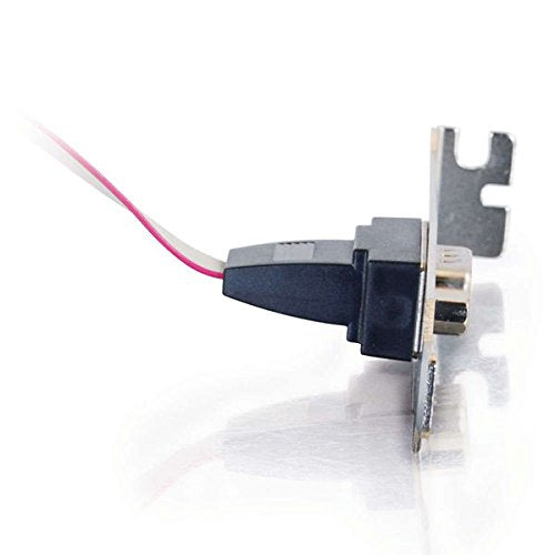 C2G 09480 Db9 Male Serial Rs232 Add A Port Adapter With Bracket, Gray