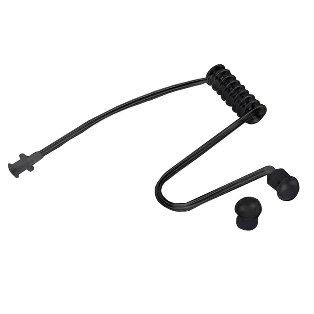 Kctin Black Replacement Acoustic Coil Tube For Motorola Baofeng Kenwood Walkie Talkie Radio Earpieces And Two Way Radios Headset (10 Packs)