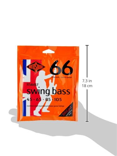 Rotosound Rs66Lf Swing Bass 66 Stainless Steel Bass Guitar Strings (45 65 85 105)