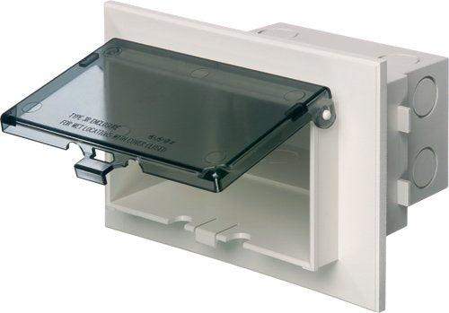 Arlington Dbhb1C Textured Uv Rated Plastic 1-Gang Recessed Non-Metallic Low Profile Box 7.186 Inch X 4.934 Inch X 5.16 Inch 22 Cubic-Inch In-Box