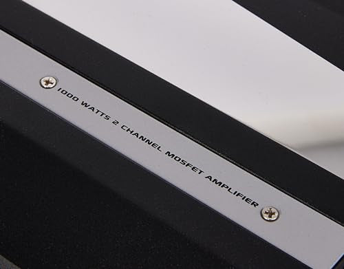 Lanzar 2 Channel High Power Mosfet Amplifier   Slim 1000 Watt Bridgeable Mono Stereo 2 Channel Car Audio Amplifier Crossover Fre