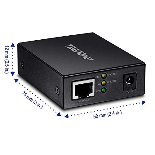 Trendnet 1000Base-T To Sfp Fiber Media Converter, Compact Design, 1000Base-T Rj-45 Port, 1000Base-Sx/Lx Sfp Slot, Mini Gbic, Mul