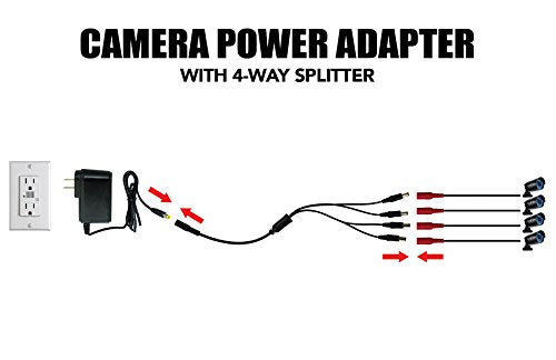 Night Owl Security Camera Power Adapter With 4 Way Power Splitter