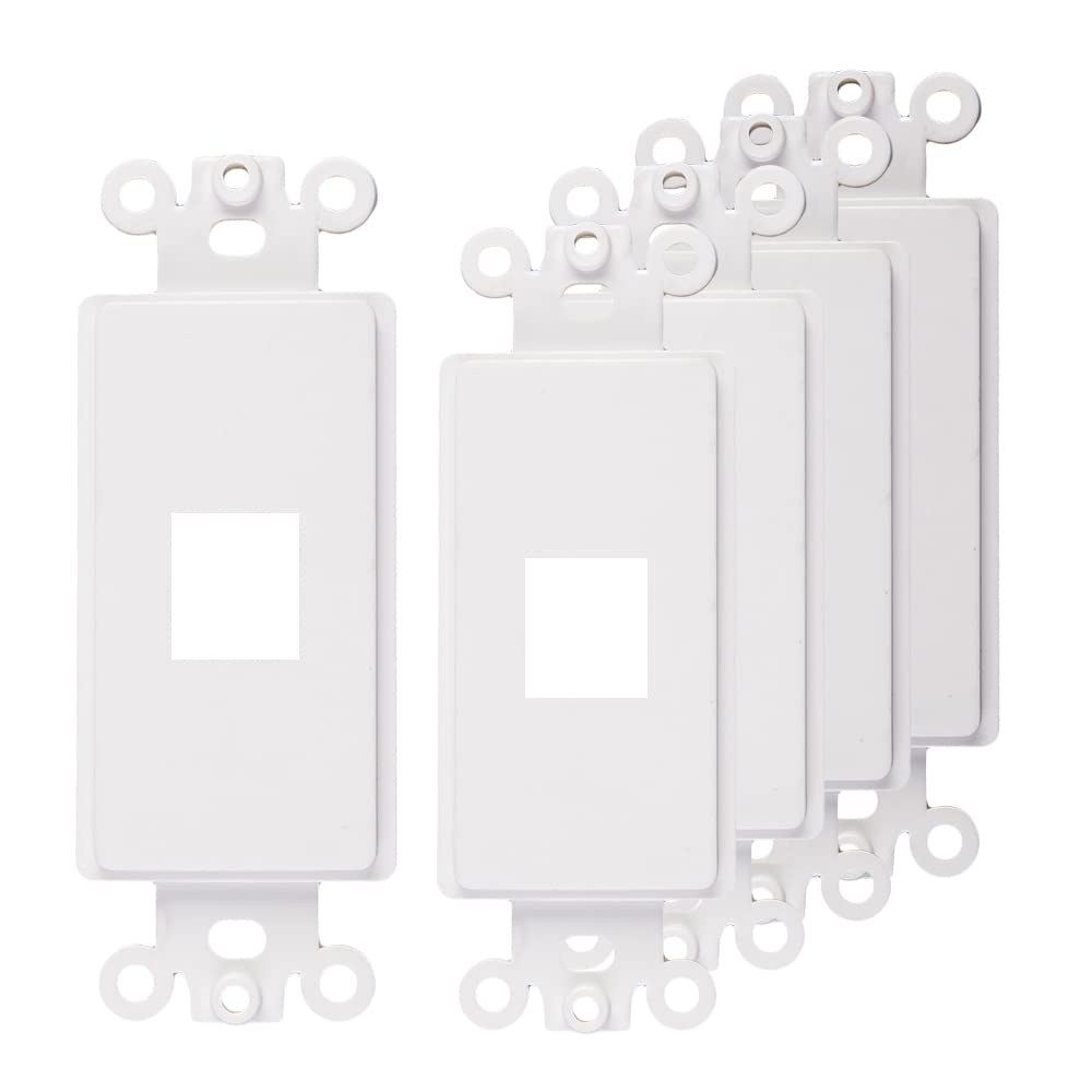 Quickport Decora Keystone Insert, 1 Port, 5 Pack White