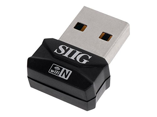 Siig Ju Wr0112 S2 Wireless, N Mini Usb Wi Fi Network Adapter, 802.11 B/G/N, Black