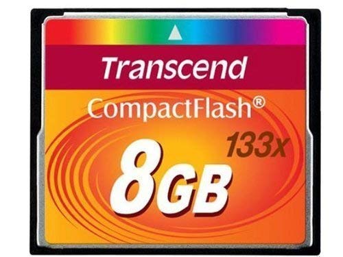Transcend 8GB CompactFlash Memory Card 133x (TS8GCF133) Size: 8 GB, Model: TS8GCF133, Gadget & Electronics Store