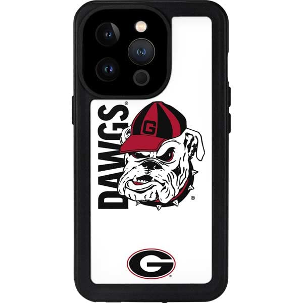 Skinit Waterproof Phone Case Compatible With Iphone 14 Pro   Officially Licensed Dawgs Design