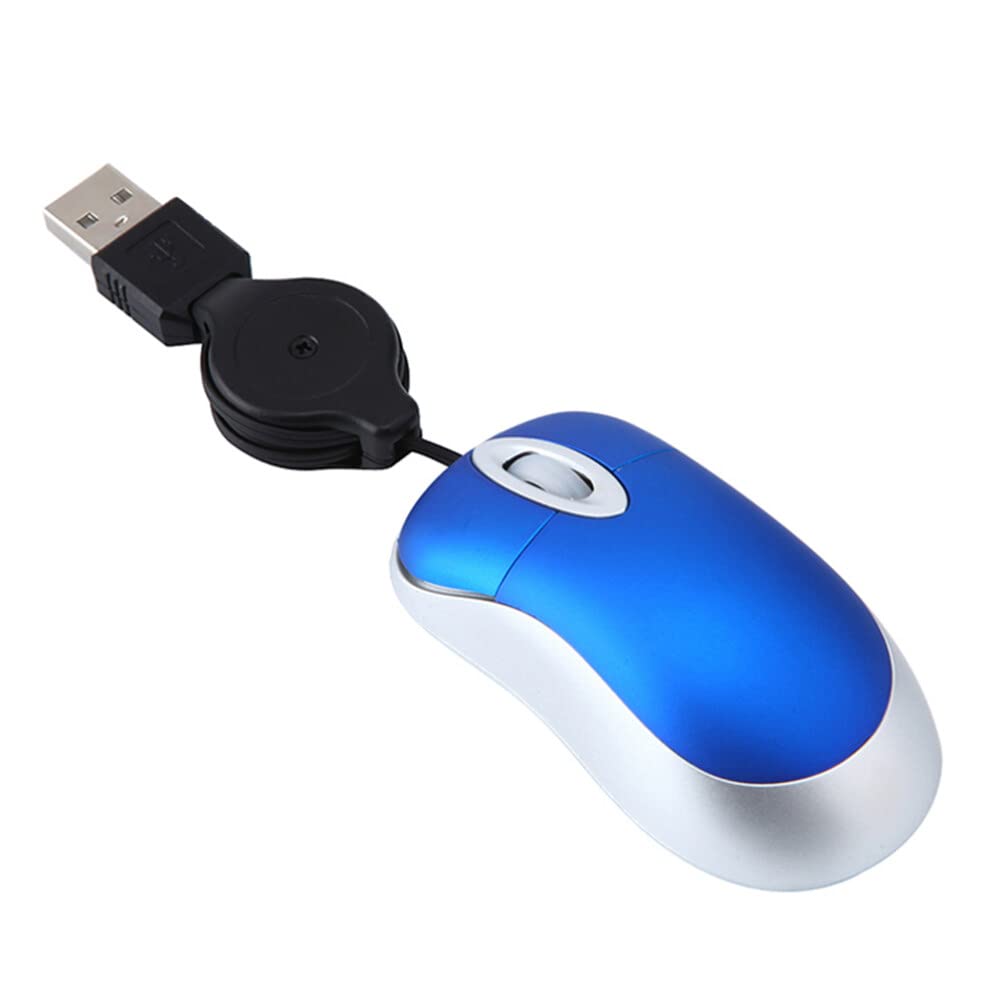Hemobllo Wired Mouse - 3 Pcs Mini Mouse For Laptop Retractable Travel Mouse Corded Mouse Wired Computer Mouse Small Usb Optical
