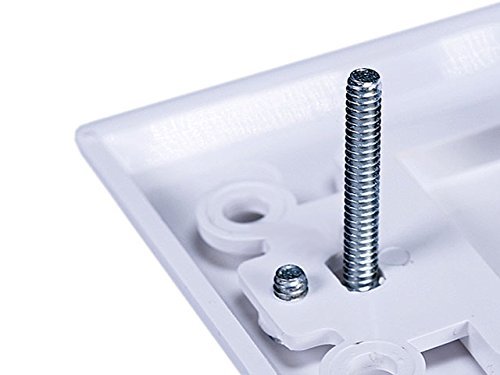 iMBAPrice 2-Coupler Banana Plug Binding Post Wall Plate Gold Plated Keystone White for 1 Speaker IC-2BANANA-1PK