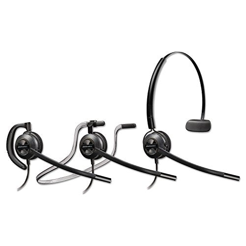 Plantronics   Encorepro Hw540 Convertible Headet   Wired Convertible (3 Wearing Styles) Headset With Boom Mic   Connect To Your