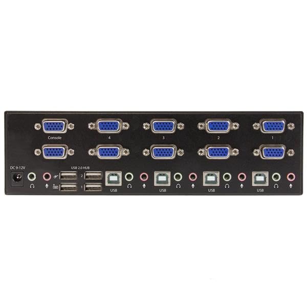 Startech.Com 4 Port Vga Kvm Switch   Dual Vga   Hot Key & Audio Support   1920X1200 Kvm Switch   Kvm Video Switch (Sv431Dvgau2A)