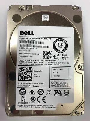 NEW Dell 1.2TB 10K 12GB/s SAS 2.5' Hard Drive Dell R630 R730 R730XD (Dell WXPCX)