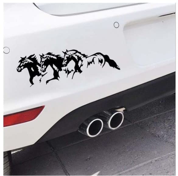 Rudransh A979.1 3 Running Horses Vinyl Decal Car SelfAdhesive Sticker