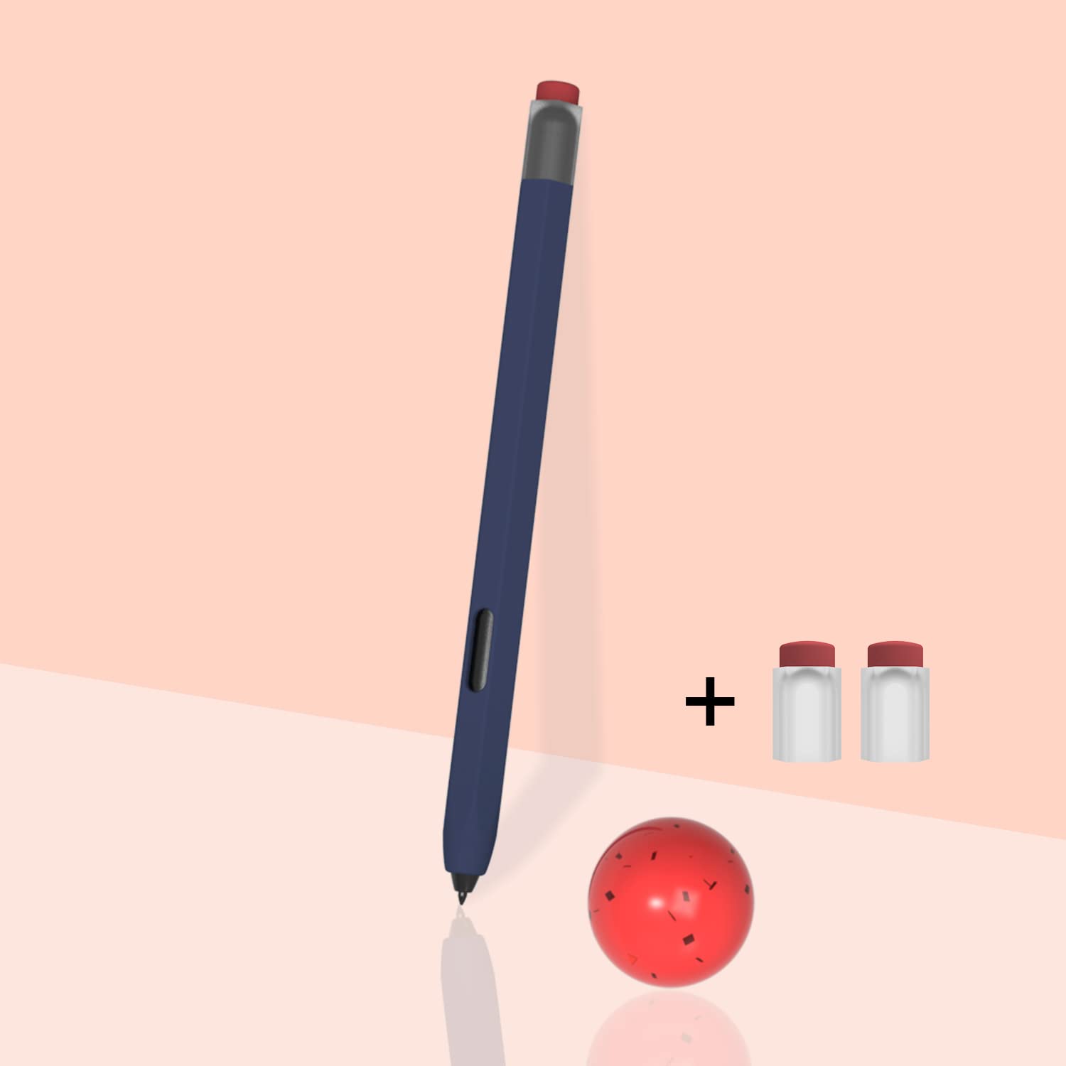 Love Mei Classic Silicone Pencil Case Compatible With Galaxy Tab S7/S7Plus/S8/S8 Plus Pen Case Cover Sleeve Non-Slip Smooth Grip