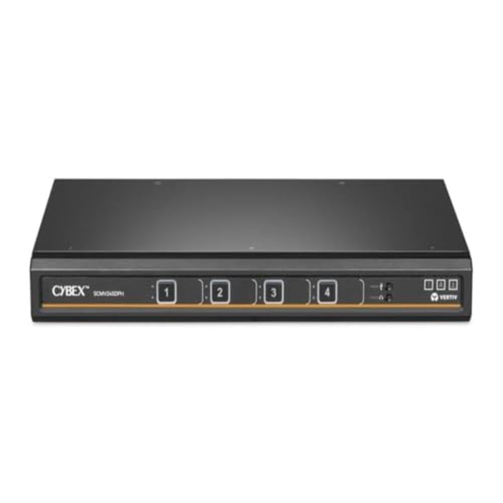 Vertiv Avocent Cybex SC900 Secure Desktop KVM Switch, Dual Head Monitor, 4 Port, Universal and DPP, USB-C, Common Access Card (C
