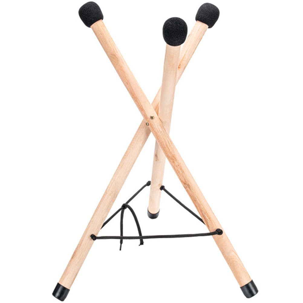 VICASKY Show Racks for Floor Wood Display Stand Folding Bracket Hand Pan Drum Steel Drums Instruments for Adults Tongue Wooden H