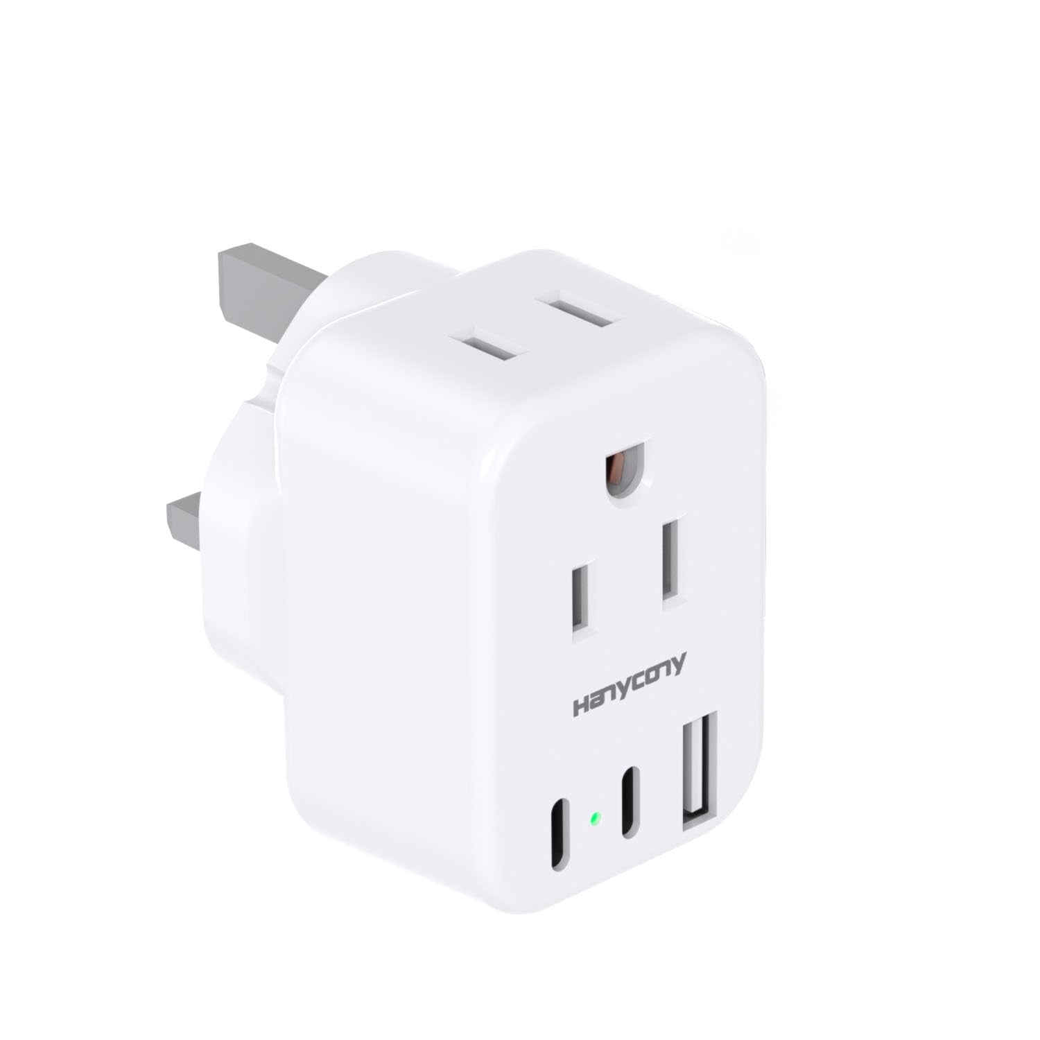 Us To Uk Ireland Travel Plug Adapter, Type G Travel Adapter With 2 Outlets 3 Usb Ports(2Usb C), Uk Power Adapter Converter For U