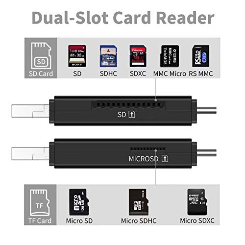 Coasd Memory Card Reader Sd Otg Adapter And Usb 3.0 Portable For Sdxc, Sdhc, Sd, Mmc, Rs Mmc, Micro Sdxc, Micro Sd, Micro Sdhc C