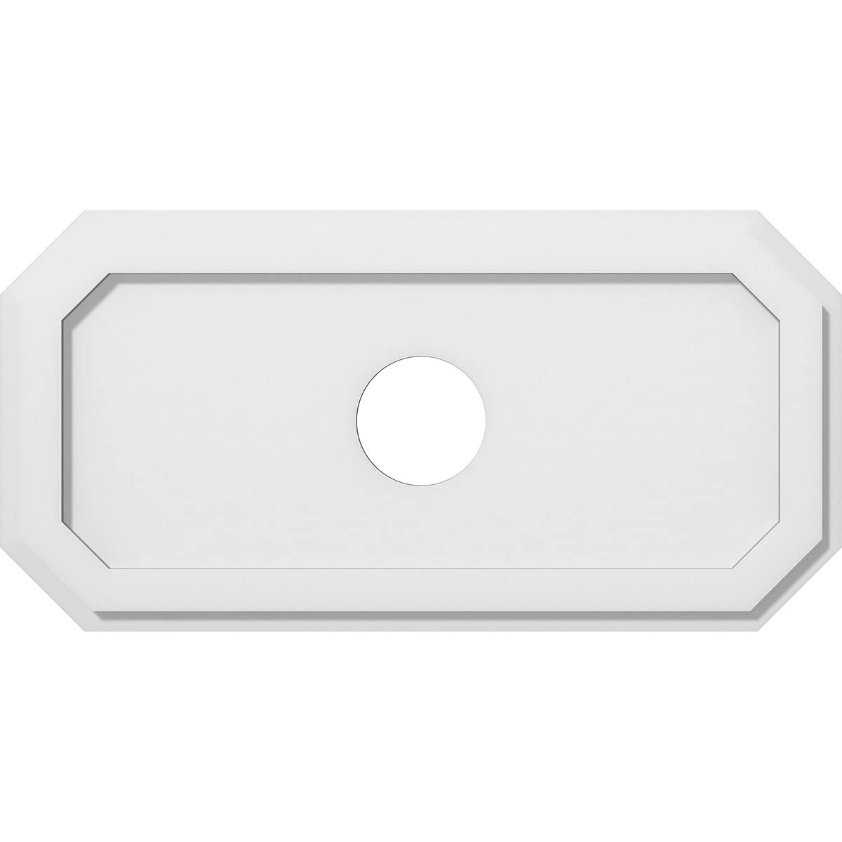 Ekena Millwork Cmp26X13Ed 04000 Emerald Architectural Grade Pvc Contemporary Urethane Ceiling Medallions 26''W X 13''H X 4''Id X