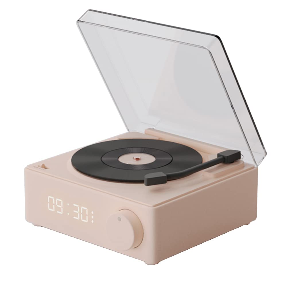 Vintage Vinyl Record Player Style Bluetooth Speaker Phonograph Style Retro Bluetooth Speaker Pink Cute Look Gift For Girls Good