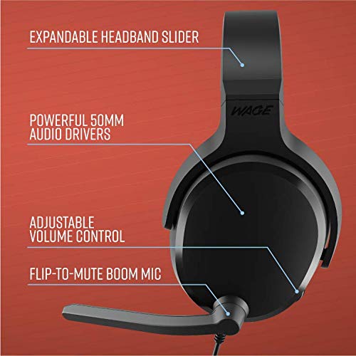 Wage Universal Wired Gaming Headset   Black/Blue (Wmany N116)