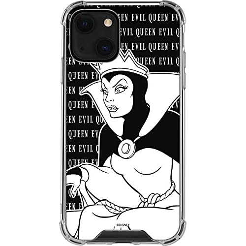 Skinit Clear Phone Case Compatible With Iphone 13 Mini   Officially Licensed Disney Evil Queen Black And White Design