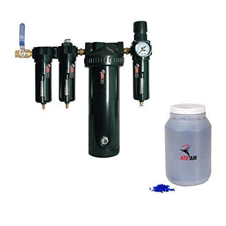 ATD Tools 7763 Large 30-SCFM Desiccant Air Drying System with 1/2 Pipe