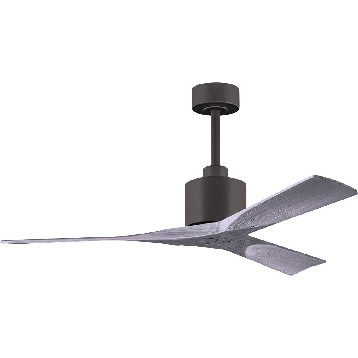 Matthews NK-TB-BW-52 Nan Indoor/Outdoor Damp Rated 52 Ceiling Fan with Remote and Wall Control, 3 Barn Wood Solid Wood Blades, T