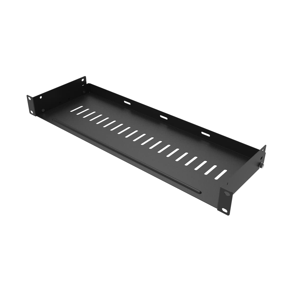 Jingchengmei 1U Vented Rack Shelf Universal Rack Tray No Lip For 19 Inches Network Cabinet Or Server Rack (6 Inches Deep)