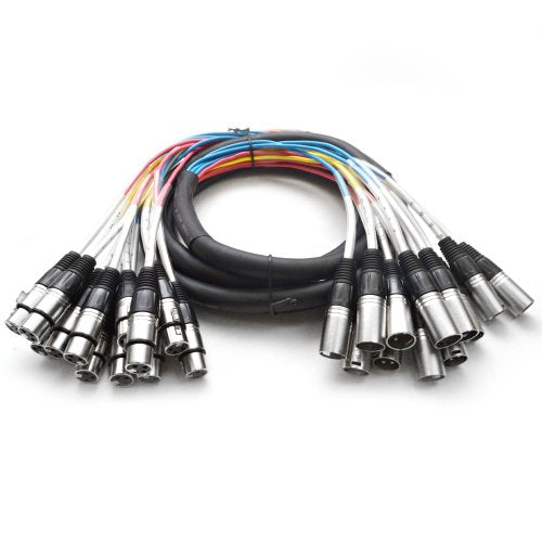Seismic Audio   12 Channel Xlr Snake Cable   10 Feet Long   Pro Audio Snake For Live Live, Recording, Studios, And Gigs   Patch,