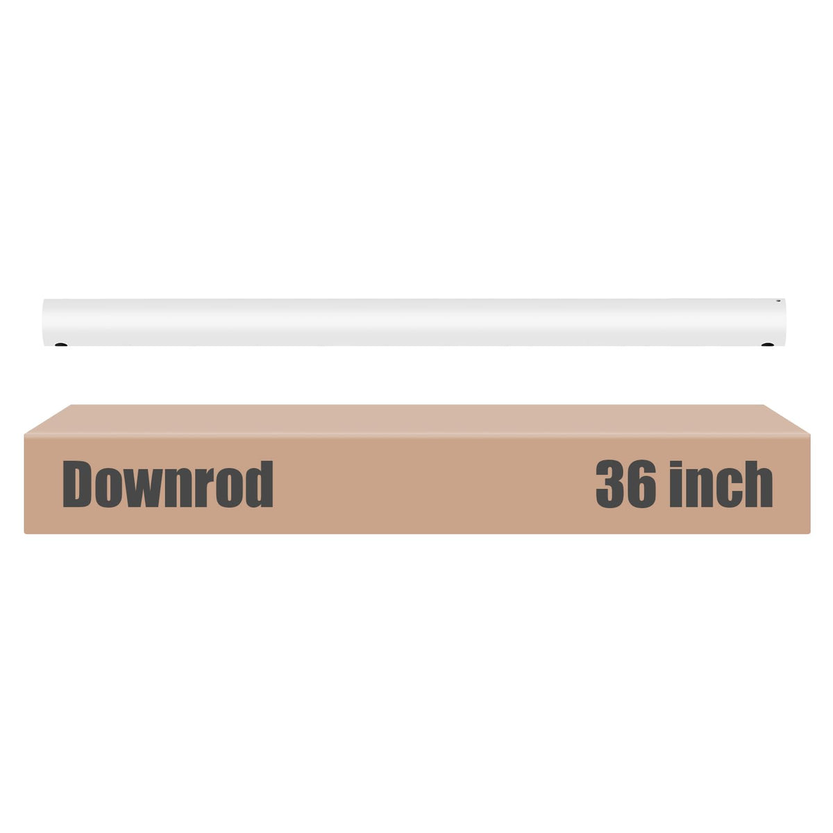 Dpxmyg 36 Inch Ceiling Fan Downrod With Extension Cord, 3 Ft White Downrod For Ceiling Fan, 1 Inch Outside Diameter, Ceiling Fan