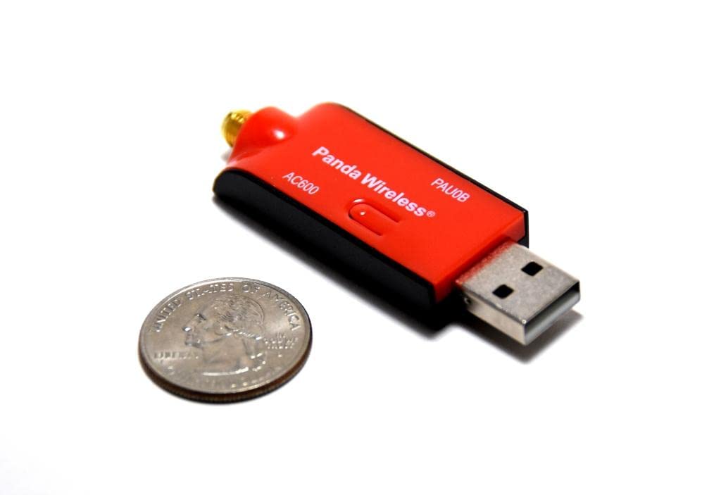 Panda Wireless Pau0B Ac600 Dual Band (2.4Ghz And 5Ghz) Wireless N Usb Adapter W/High Gain Antenna   Windows 7/8/8.1/10/11, Chrom