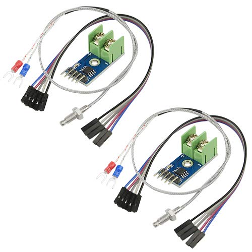 Xingyheng 2Pcs Dc 3 5V Max6675 Themocouple Module Board And 2Pcs K Type Themocouple Temperature Sensor With Cable Cord