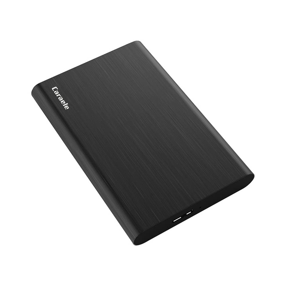 Caraele 320Gb Ultra Slim Portable External Hard Drive Usb3.0 Hdd Storage Compatible For Pc, Desktop, Laptop, Macbook, Chromebook, Xbox One, Xbox 360, Ps4 (Black)