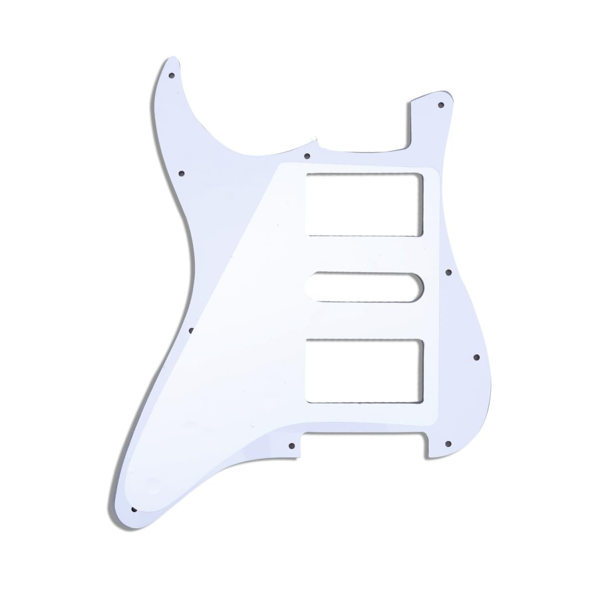 Musiclily Pro 11 Hole Hsh Guitar Strat Pickguard Humbucker For Fender American/Mexican Standard Stratocaster Modern Style, 4Ply