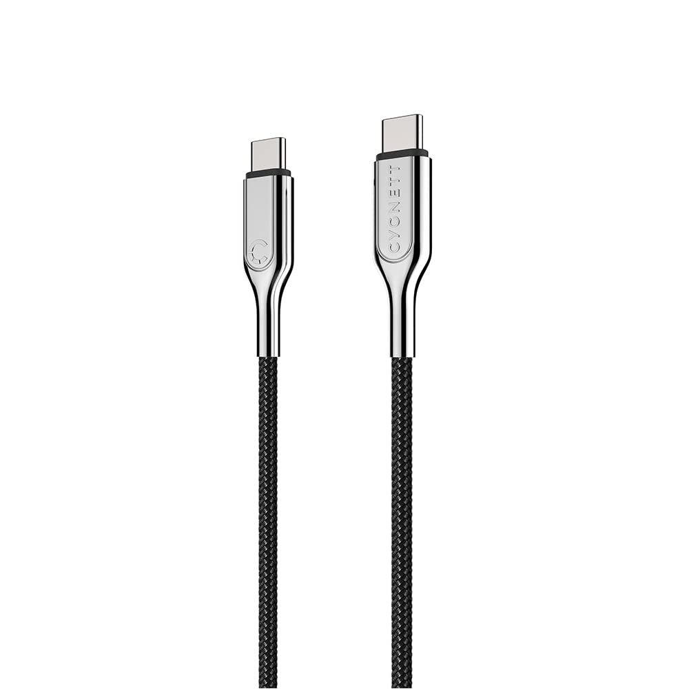 CYGNETT Armoured 2.0 USB-C to USB-C (5AMP/100W) Cable 6.5 ft (2M) - Black (CY2678PCTYC)