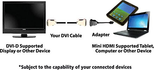 Accell Mini Hdmi (Hdmi C Male) To Dvi D (Female) Adapter   Resolutions Up To 1920X1080 Full Hd