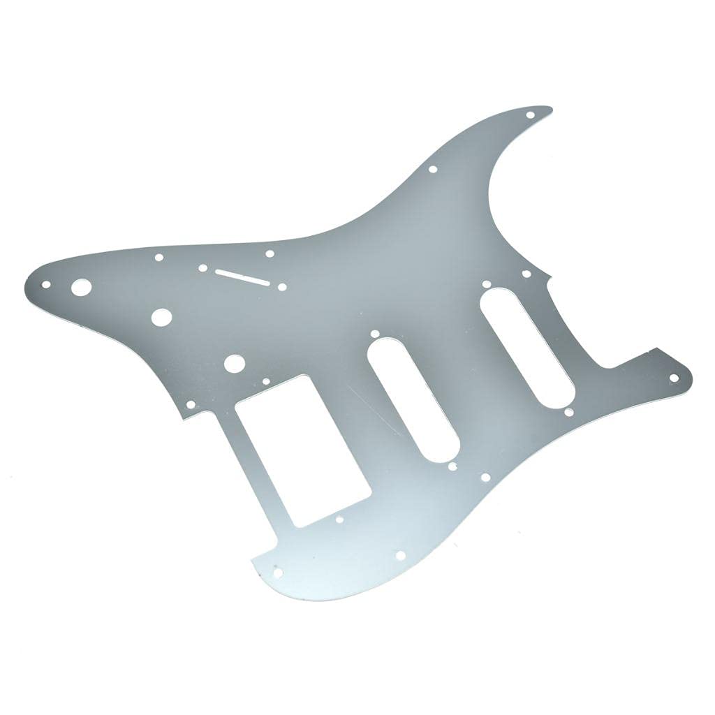 Dopro 11 Hole Aluminum Anodized Modern Style Strat Hss Guitar Pickguard Scratch Plate For American/Mexican Fd Stratocaster Silve
